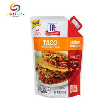 Laminated Aluminum Sauce packaging Bag With Tear Notch