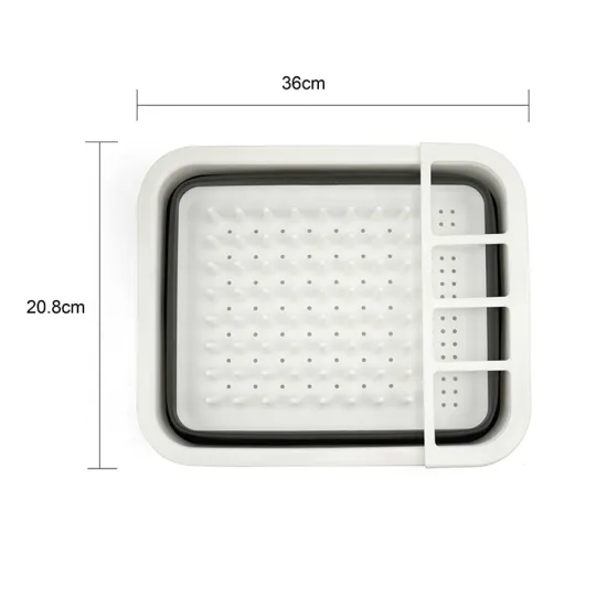Collapsible Kitchen Dish Drainer Rack: A Space-Saving Solution for Storing and Drying Utensils, Bowls, and Fruits