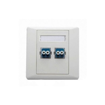 2-Port LC Fiber Optic Faceplate/Wall Plate