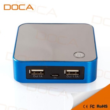 8400mAh Double USB Extra Power Bank for iPad iPhone Cell Phone (DOCA-D525)