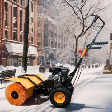Adjustable Angle Rolling Brush Snow Sweeper for Home and Farm