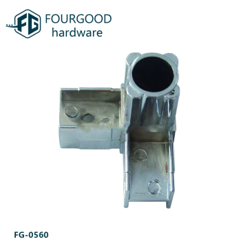 Square Tube 3-Way Metal Fitting Connector