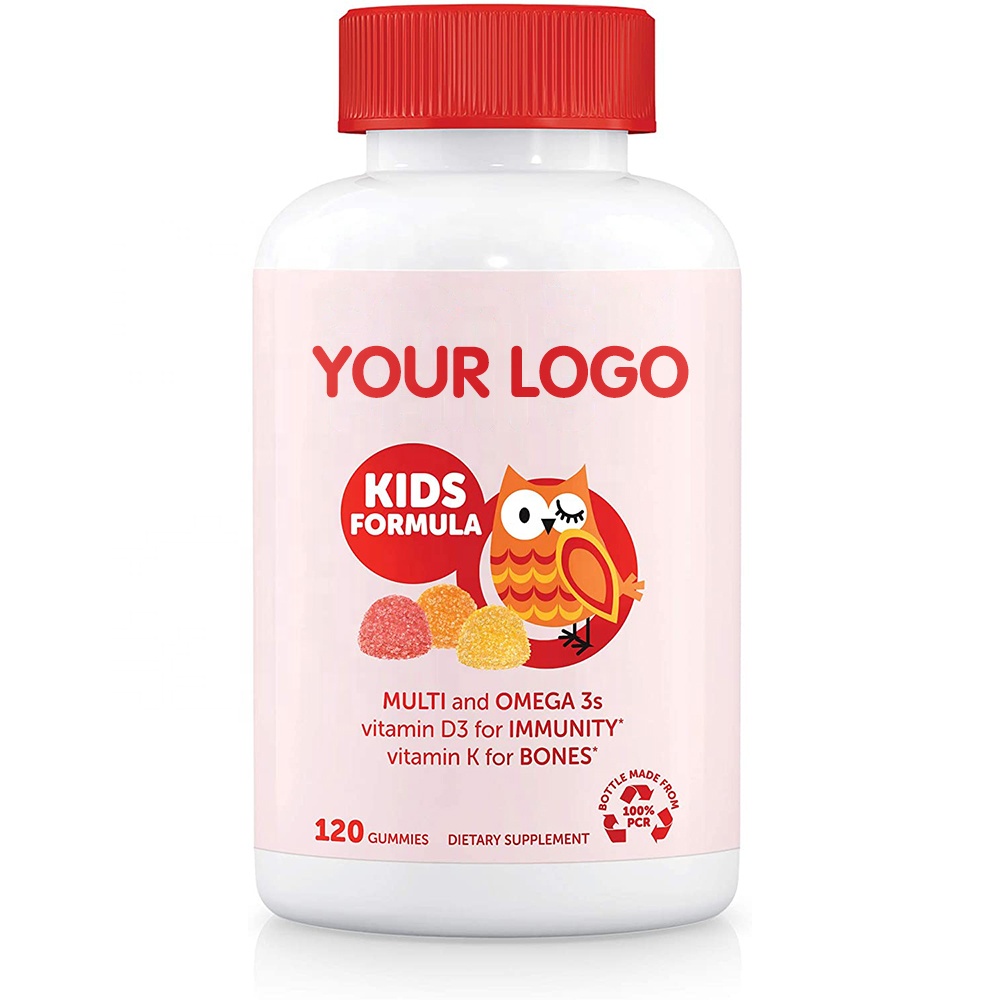 OEM/ODM Vegan Gluten Free Dietary Supplement Omega 3 Organic Immune Support Vitamin D3 Kids Multivitamin Gummies