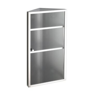 Kitchen Corner Wall-Mounted Cabinet with Glass Door Pantry Organizer