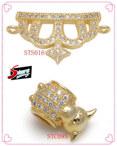 Fashion Jewelry, New Design Accessory, Copper with CZ (STS016, STC095)