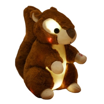 Custom Plush Squirrel with LED Light-Up Feature