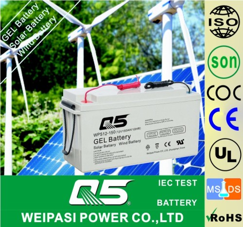 12V150AH Solar Battery GEL Battery Standard Products Rechargeable Gel Solar Power Battery for Solar System, Energy Storage Battery