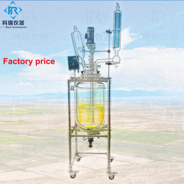 100L Ce réacteur en verre chemisé chimique de laboratoire