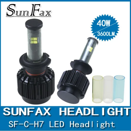 Super bright! 40w 3600LM car led headlight bulbs h7, auto h7 led headlight kit