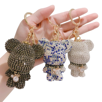 Wholesale Luxury Crystal Bear Keychains: Rhinestone Decorated Car Accessories