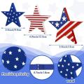 3 Pieces Independence Day Wooden Star Signs