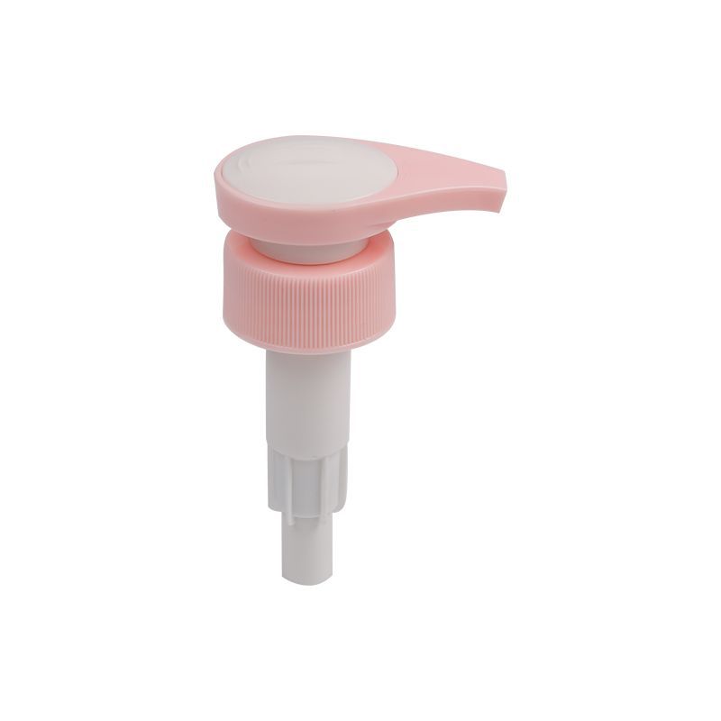 Pompe de distributeur de lotion en plastique de couleur rose 24/410 28/410