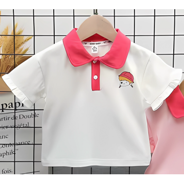 Camisa de polo de algodón para niña