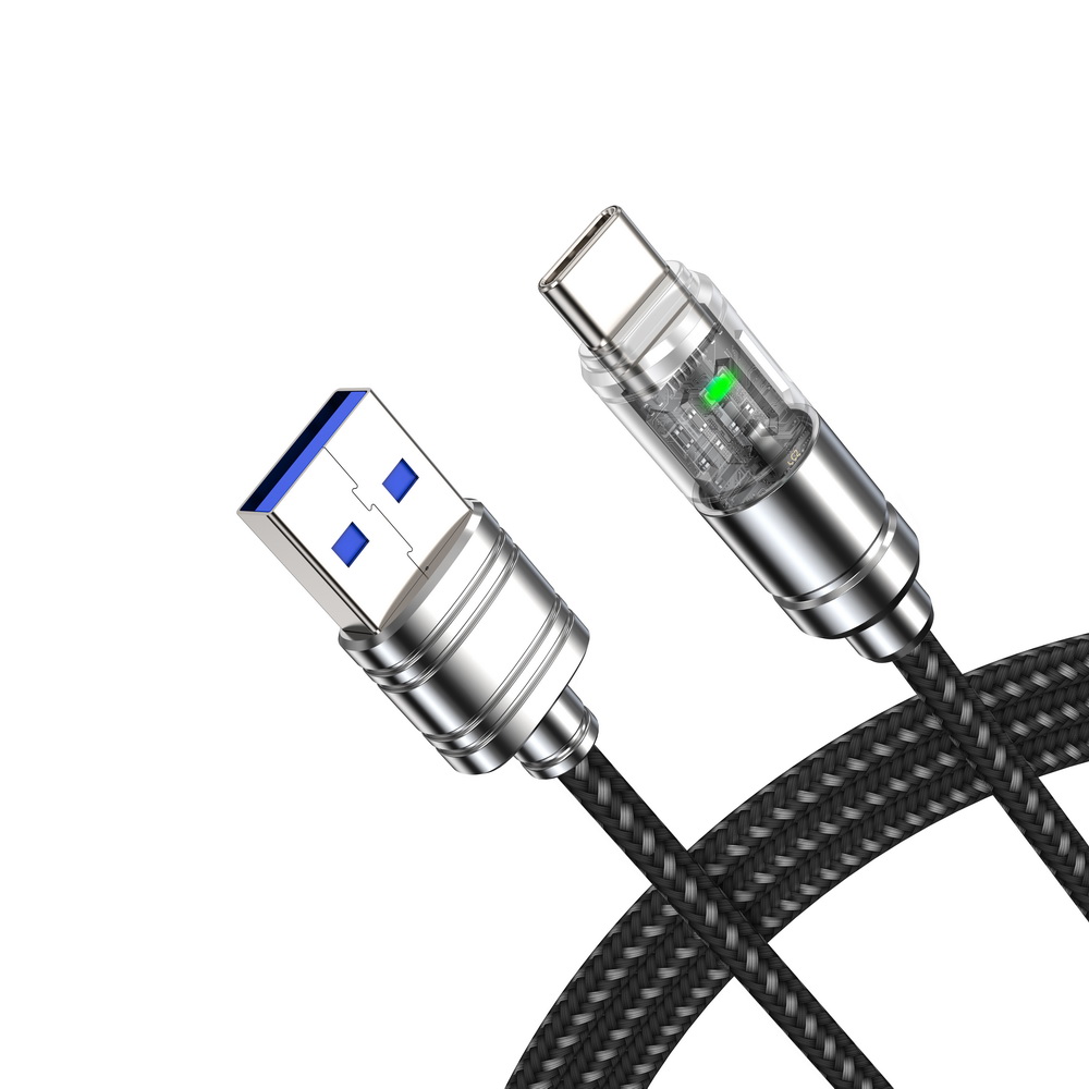 USB-C 3 Data Cable with Transparent Braided Cover