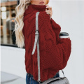 Damen -Rollkragenpullover Langarm -Gelegenheitspullover