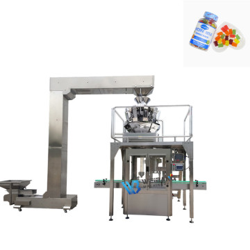 High Precision Automatic Granule Product Candy Beans Bottle Filling and Capping Machine