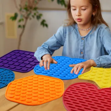 12-Piece Sensory Disc Set: Interactive Silicone Mats for Tactile Stimulation and Calming Play