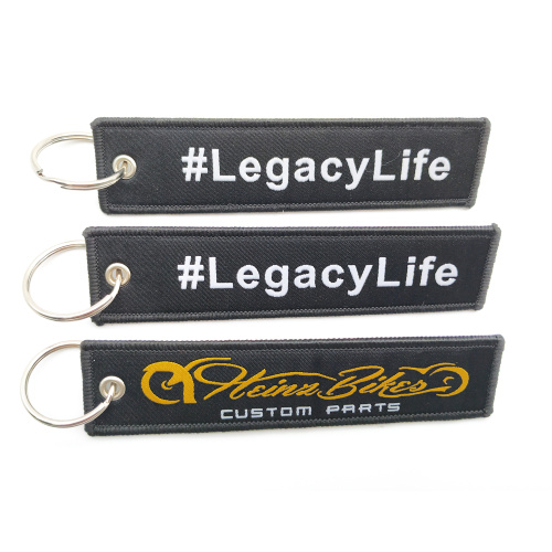 Flight Motorcycle Custom embroidered Letter Tag Key Ring