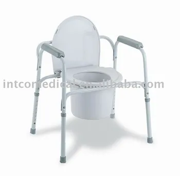 Steel commode chair, toilet chair