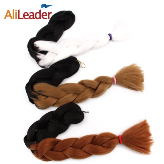 AliLeader Hot Sale Wholesale Jumbo Crochet Braid Hair 30 Inch 165G Synthetic Ombre Jumbo Braid Hair Extension