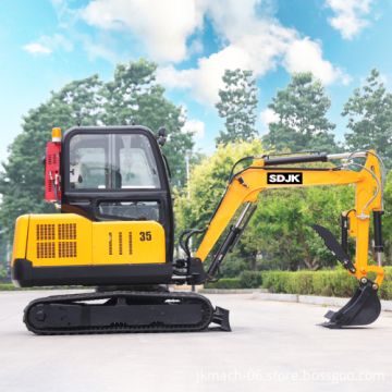 FREE SHIPPING! Customizable 3.5 Ton Compact Mini Excavator with Bucket