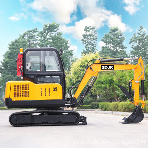FREE SHIPPING! Customizable 3.5 Ton Compact Mini Excavator with Bucket