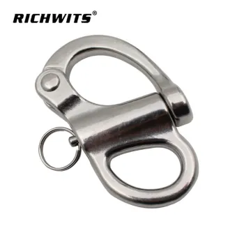 Stainless steel 316 fixed bail swivel eye snap shackles d rings shackles