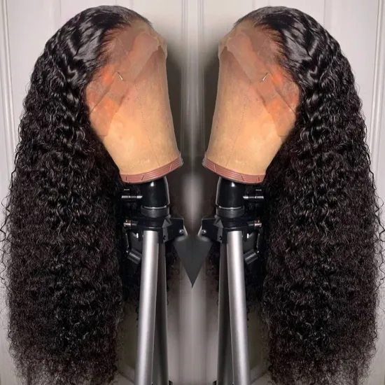 Kinky Curly Raw Indian Virgin Human Hair 360 Hd Swiss Lace Frontal Wig Cheap Transparent Full Lace Front Wig Natural Human Hair
