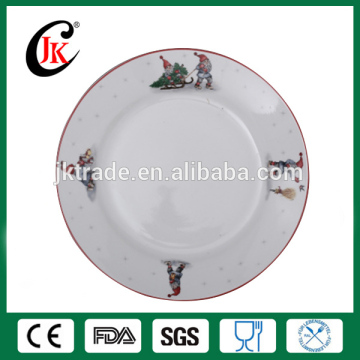 Christmas Ceramic Plate, Cheap Dinner Plate Wholesale,White Porcelain Plate