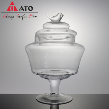 Glass Storage jar Sealed with Glass Sealed Lid