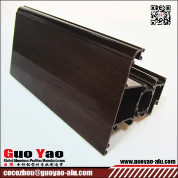 Powder coated Aluminum Wood Finish Profile For Doors and Windows