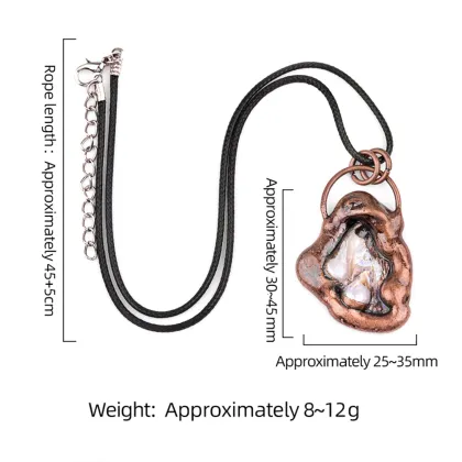 Freshwater Pearl Retro Red Copper Stone Pendant