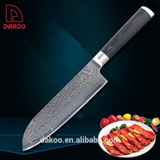 Damascus 7" Santoku Knife
