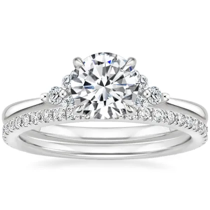 Stylish 14K White Gold Wedding Rings for Men