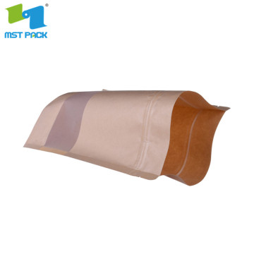 Stand Up Kraft Paper Zipper -pakkauspussit