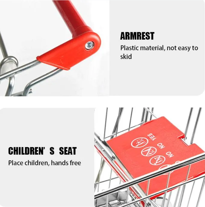 Asian Metal Shopping Trolley for Supermarket