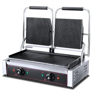 Top Sale Double Sided Contact Grill Price, Sandwich Maker Panini Grill for Sale