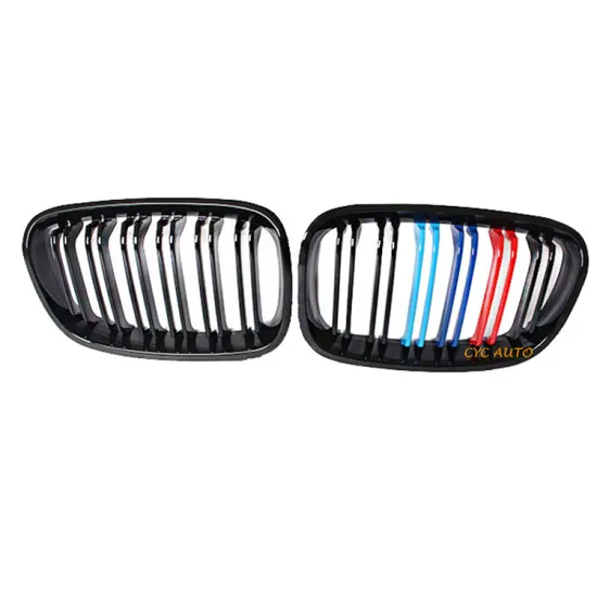 Tuning Double Trip Gloss Black Grille for BMW 1 Series F20 (2015-2017)