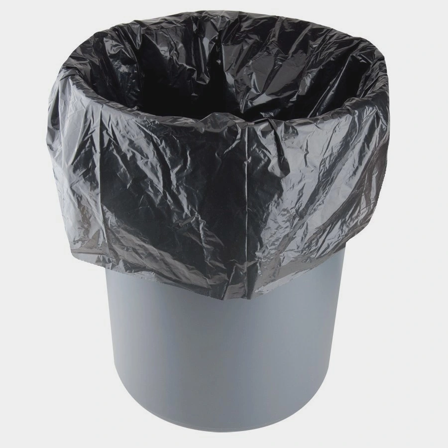 Poly Garbage Bag, Black Non-Printed Contractor Bag, Flat Folded, 33" X 50" , 3.8 Mil, (100) Bags