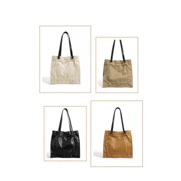 Elegant Brown Leather Tote Bag