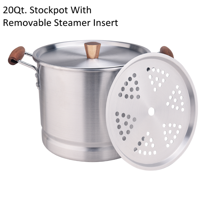 20qt Stockpot With Removable Steamer Insert