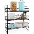 3 Tier Black Spice Rack Organizer For Countertop