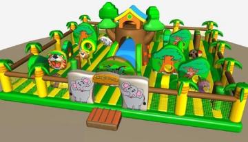 Jungle Themed Inflatable Fun City
