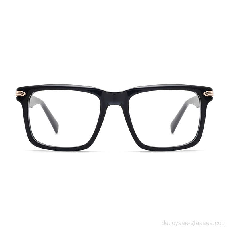 Neues klassisches Big Square Customized Logo Kunststoff Acetat Brille Frames