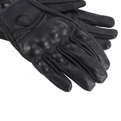 2021 Retro Real Leather Motorcycle Gloves Moto Waterproof Motocross Suomy