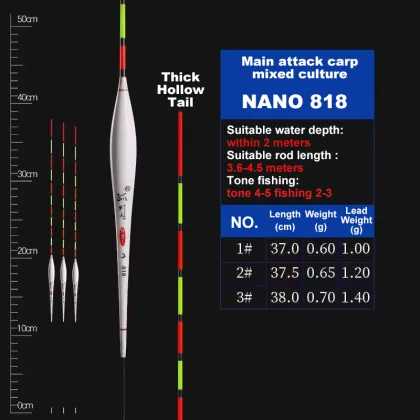 Bold Nano Fishing Tackle: Large Float for Grass Carp, Silver Carp, and Bighead Carp