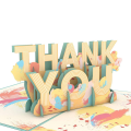 3D előugró kártya személyre szabott köszönő üzenettel