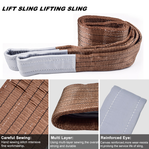 6 Ton 6M Or OEM Length 180MM Width 4 Ply Soft Lifting 6T Webbing Glass Sling Belt Brown Color Safety Factor 8:1 7:1 6:1