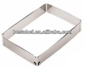 Flexible stainless steel Rect cake setting ring