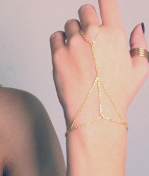 Multi Bangle Bracelet Slave Chain Link Interweave Finger Bracelets Hand Harness
